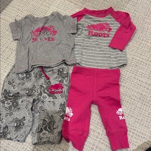Roots Mix & Match Set - Gray and Pink